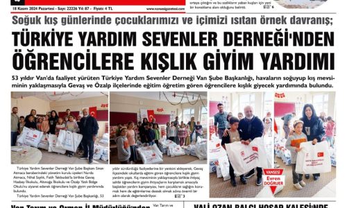 TYSD Van Şubemiz LCWaikiki Firmasının Desteğiyle Çocuklarımıza Kışlık Giysi Desteğinde Bulunmuştur