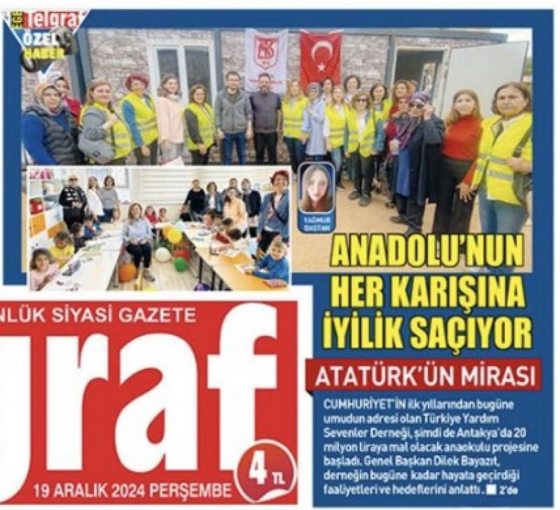 TYSD Genel Merkezi ve 128 Şubemiz Ege Telgraf Gazetesinde Yer Almıştır